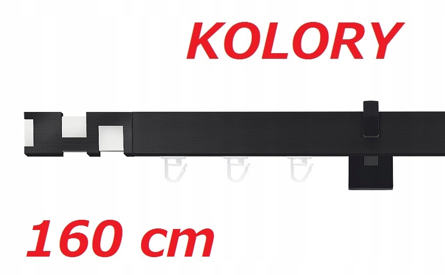 Garnýž obdélníkový černý Set Interno 160 cm