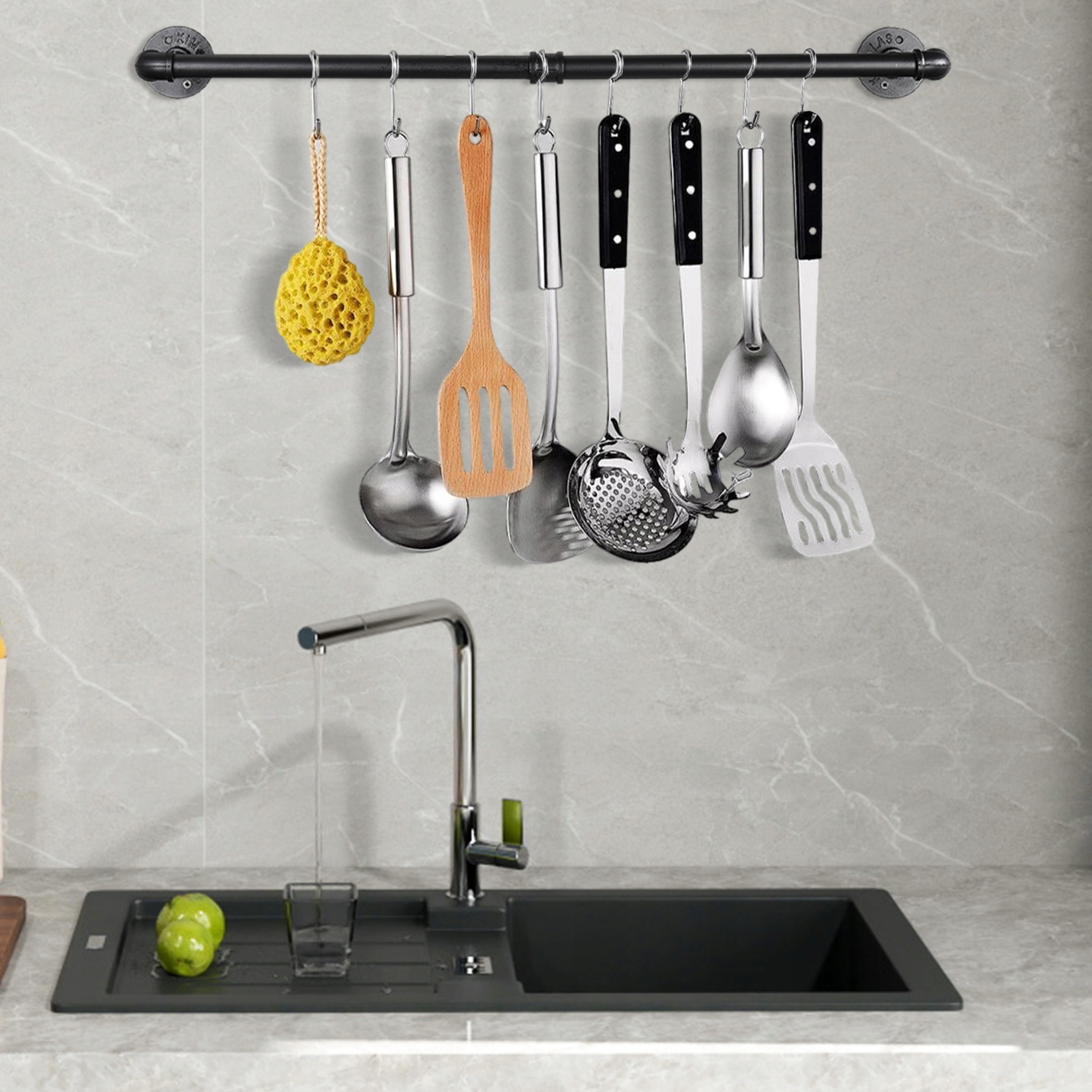 92 cm universal wall rack, hanger bathroom kitchen rack, space saving, 2pcs Marka Mavö