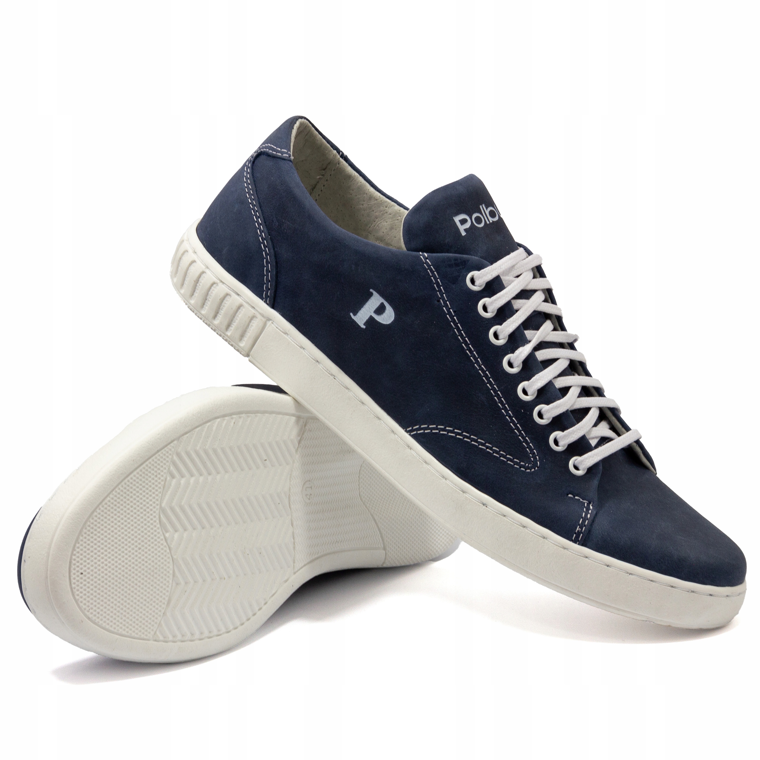 MĘSKIE buty CASUAL skóra POLSKIE 2106 blue 42 Model 2106