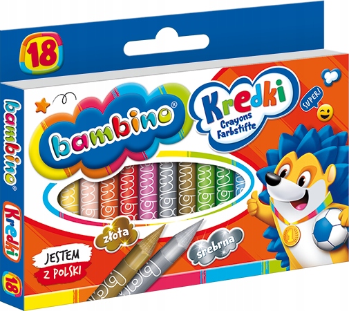 

Kredki świecowe Grafionowe Bambino