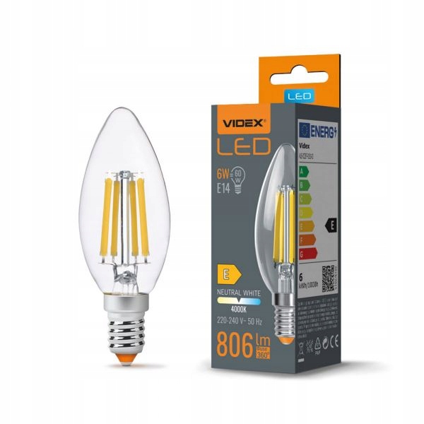 

Żarówka Led 6W Świeczka Filamentowa Neutralna E14