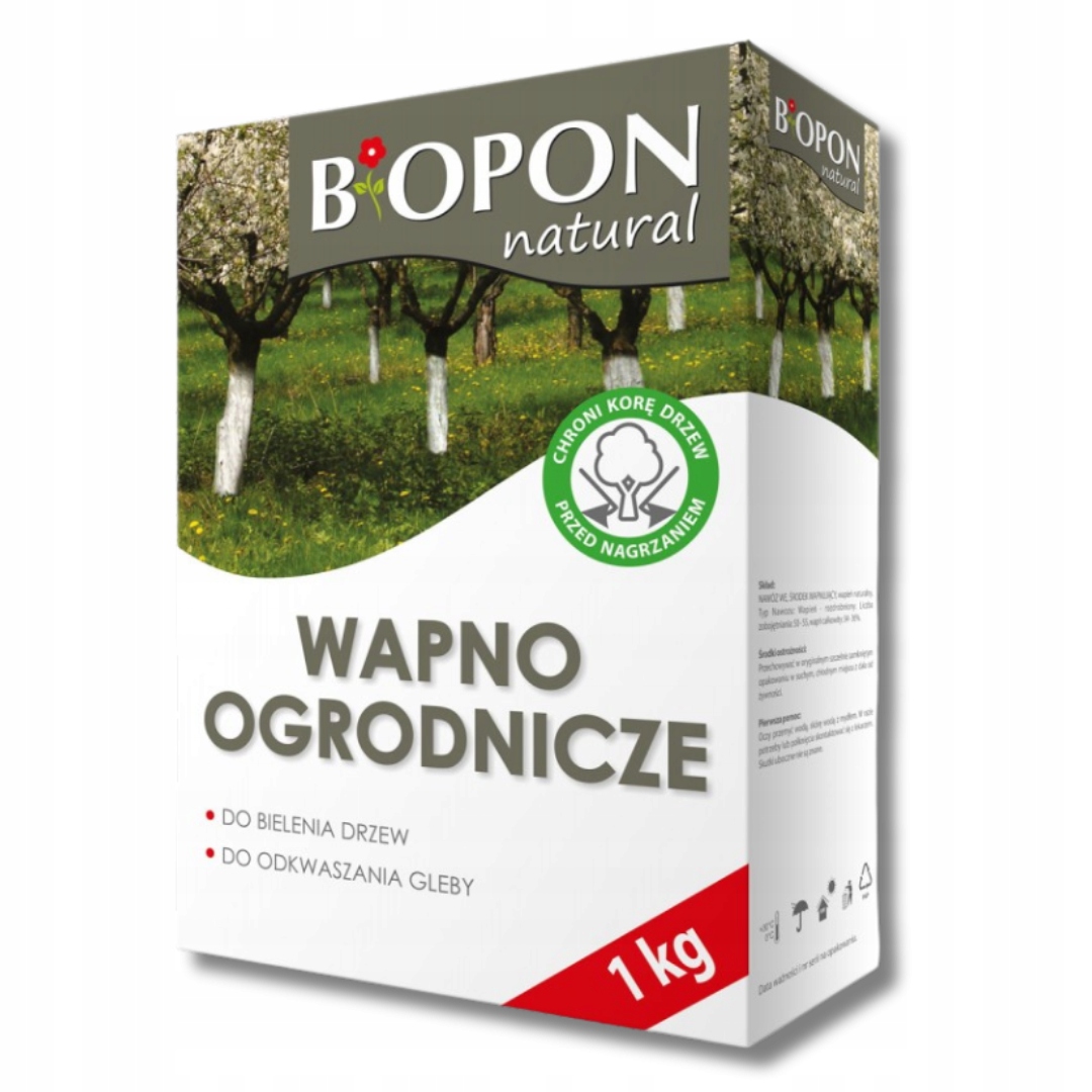 Wapno Ogrodnicze Do Bielenia i Odkwaszania Gleby Biopon 1 kg x 5 sztuk EAN (GTIN) 5904517009462