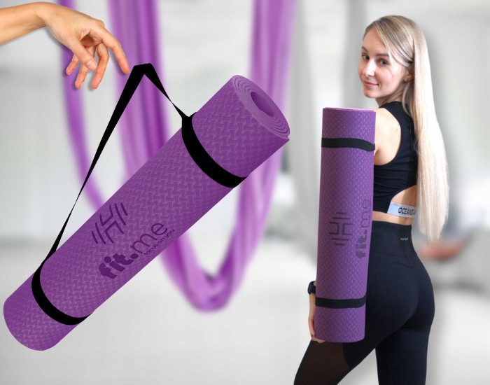 MATA DO JOGI DWUKOLOROWA ANTYPOŚLIZGOWA KARIMATA DO ĆWICZEŃ TPE WYTRZYMAŁA EAN (GTIN) 5904151274530