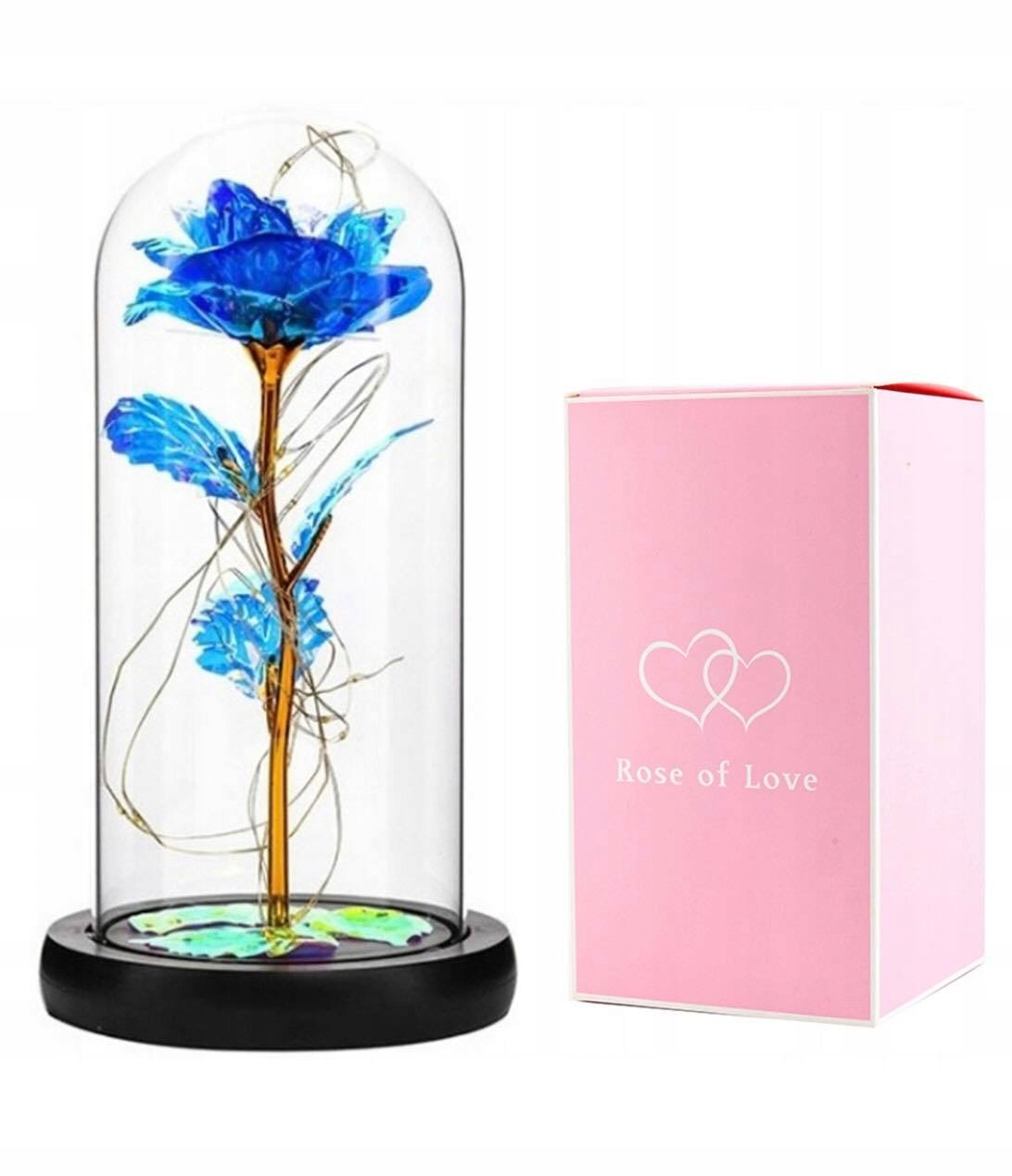 

Wieczna Róża W Szkle Świecąca Led Pudełko