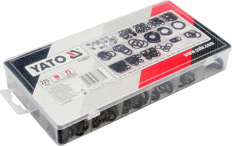 Yato Zestaw o-ringów gumowych 225szt YT-06877