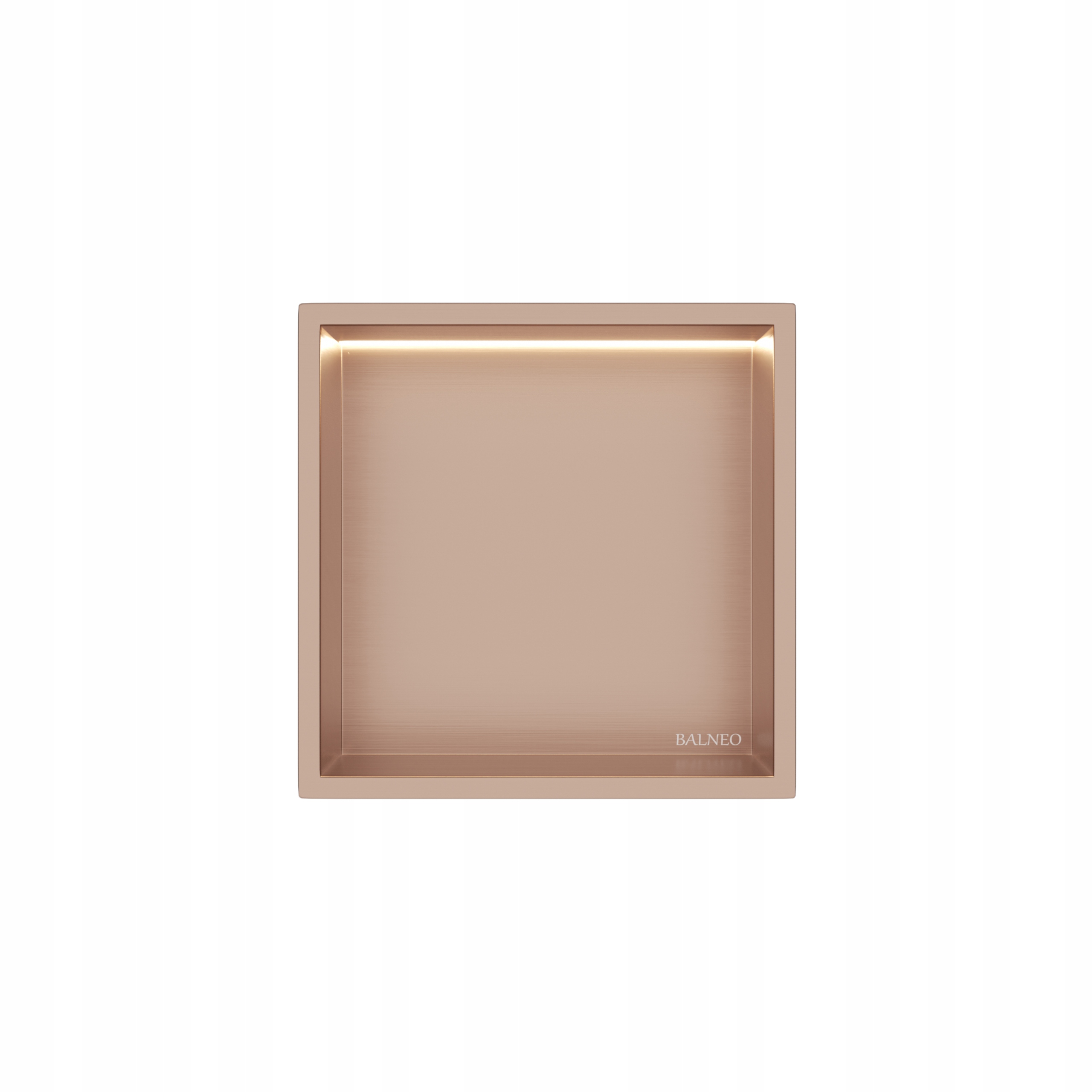 Vankúšová Polica S Led Osvetlením Medená S Podsvietením 30x30x10 cm