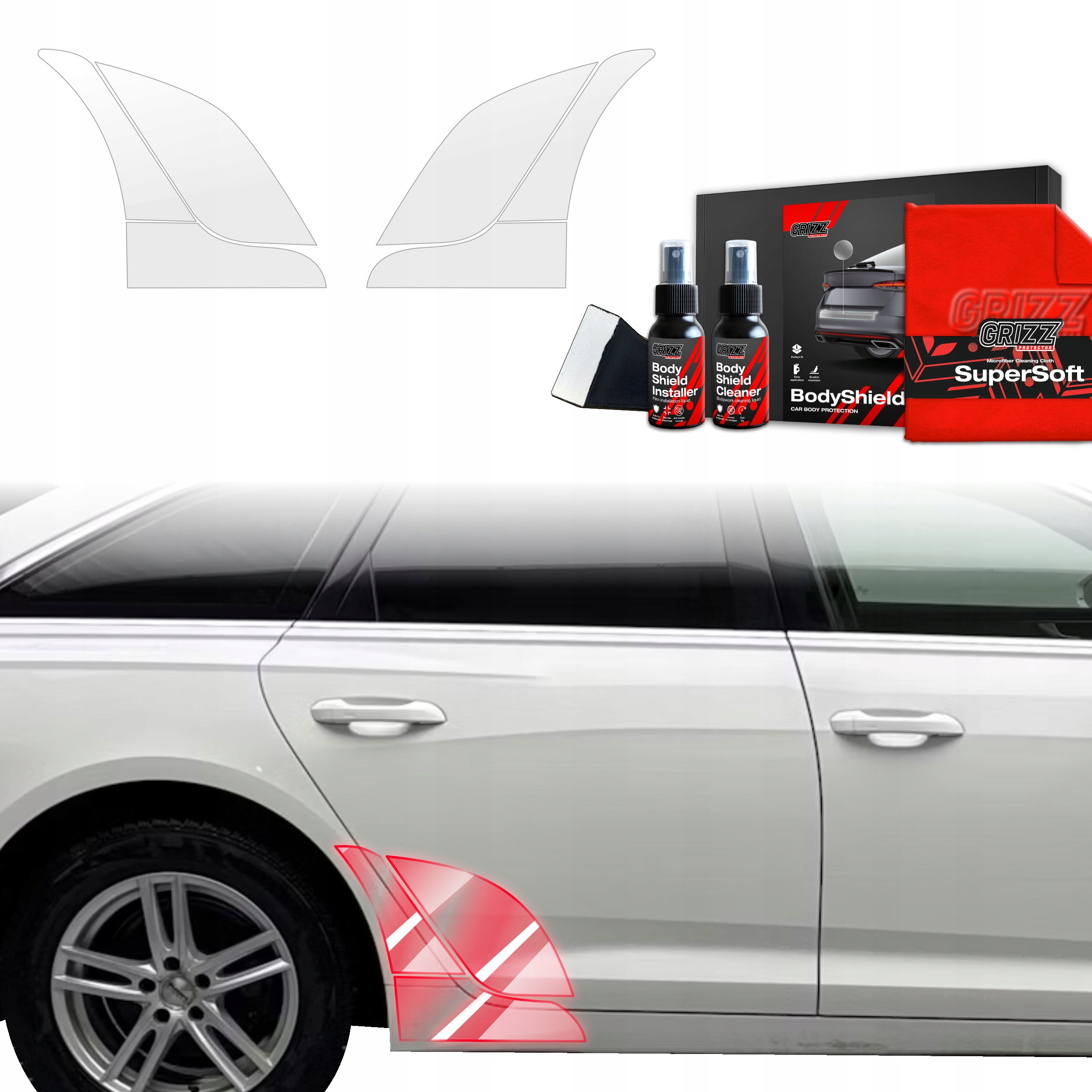 6v1 Fólie Ppf dýha na kola pro Audi A6 C8 Sedan (2018-2023) Grizz