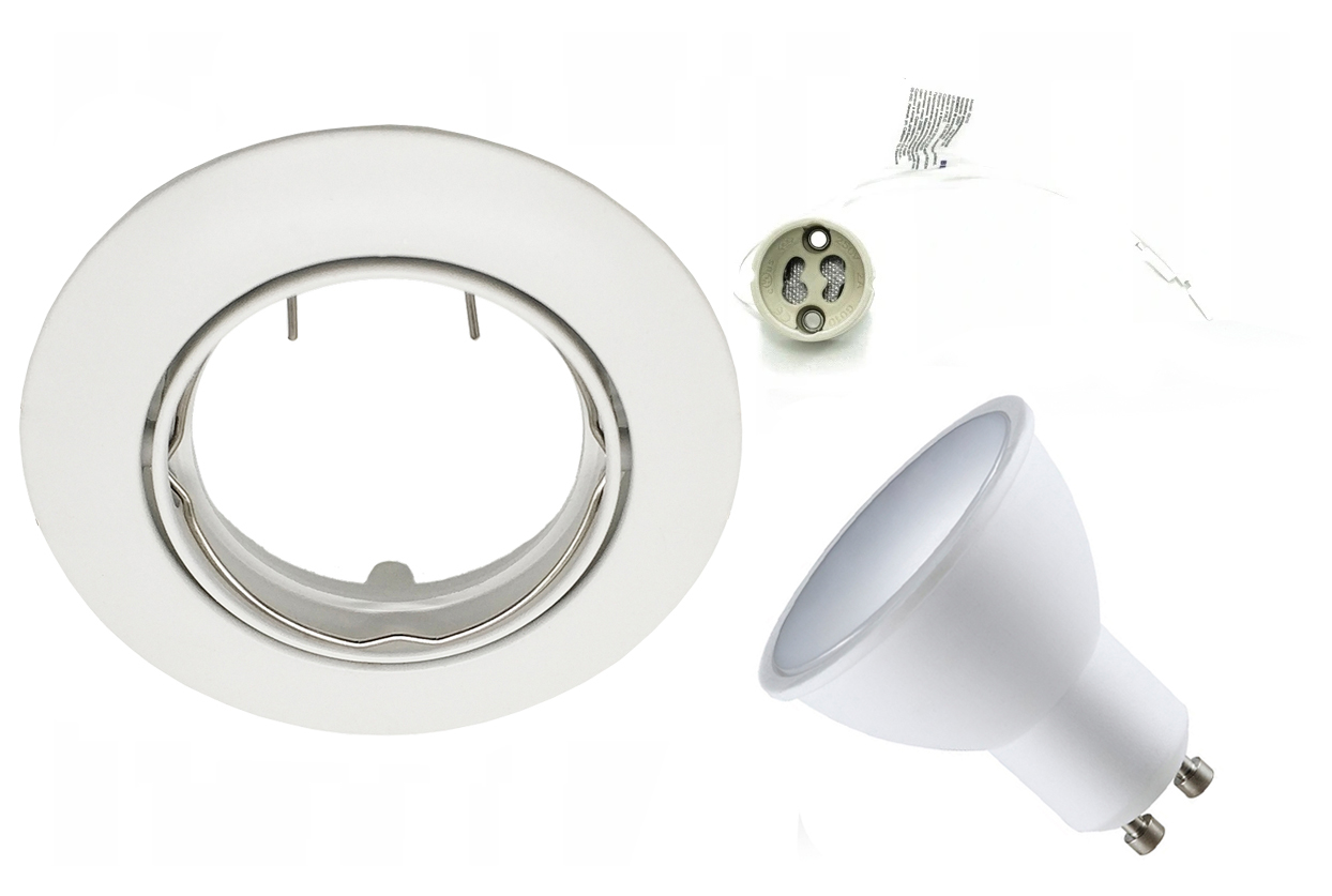 

Zestaw Oprawa Halogenowa GU10 Led 5W Okr Biała