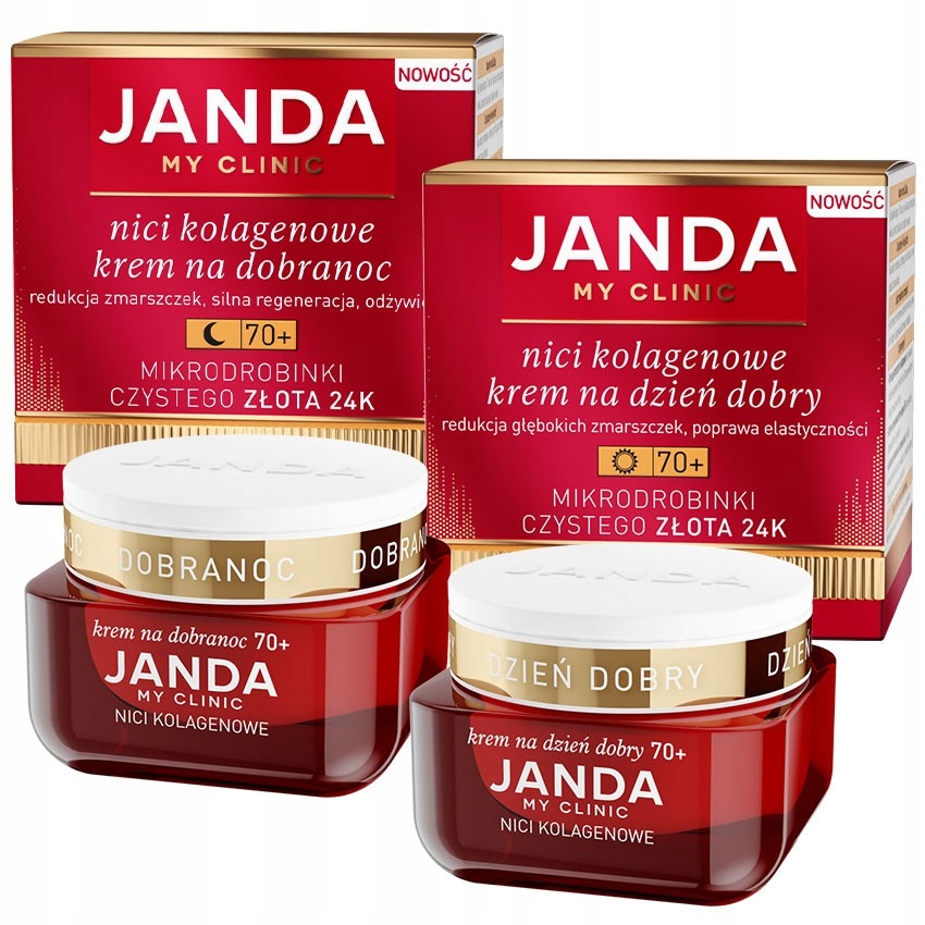 Janda My Clinic Nici kolagenowe Zestaw Krem na dzień i dobranoc 70+