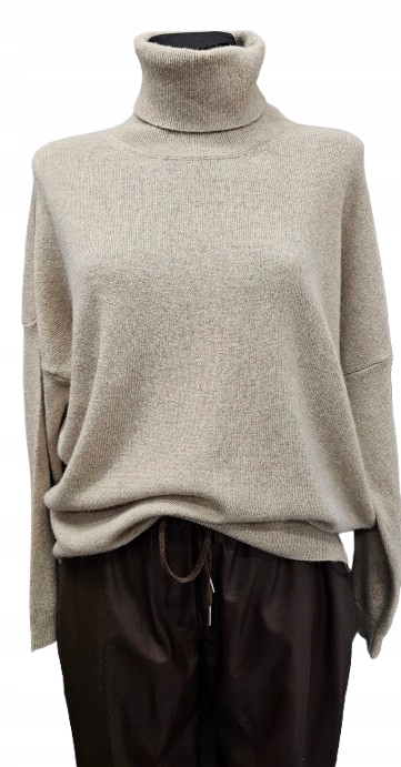 Klasický Volný Rolák S Kašmírem Cashmere Blend Italie 185 zł-125zł