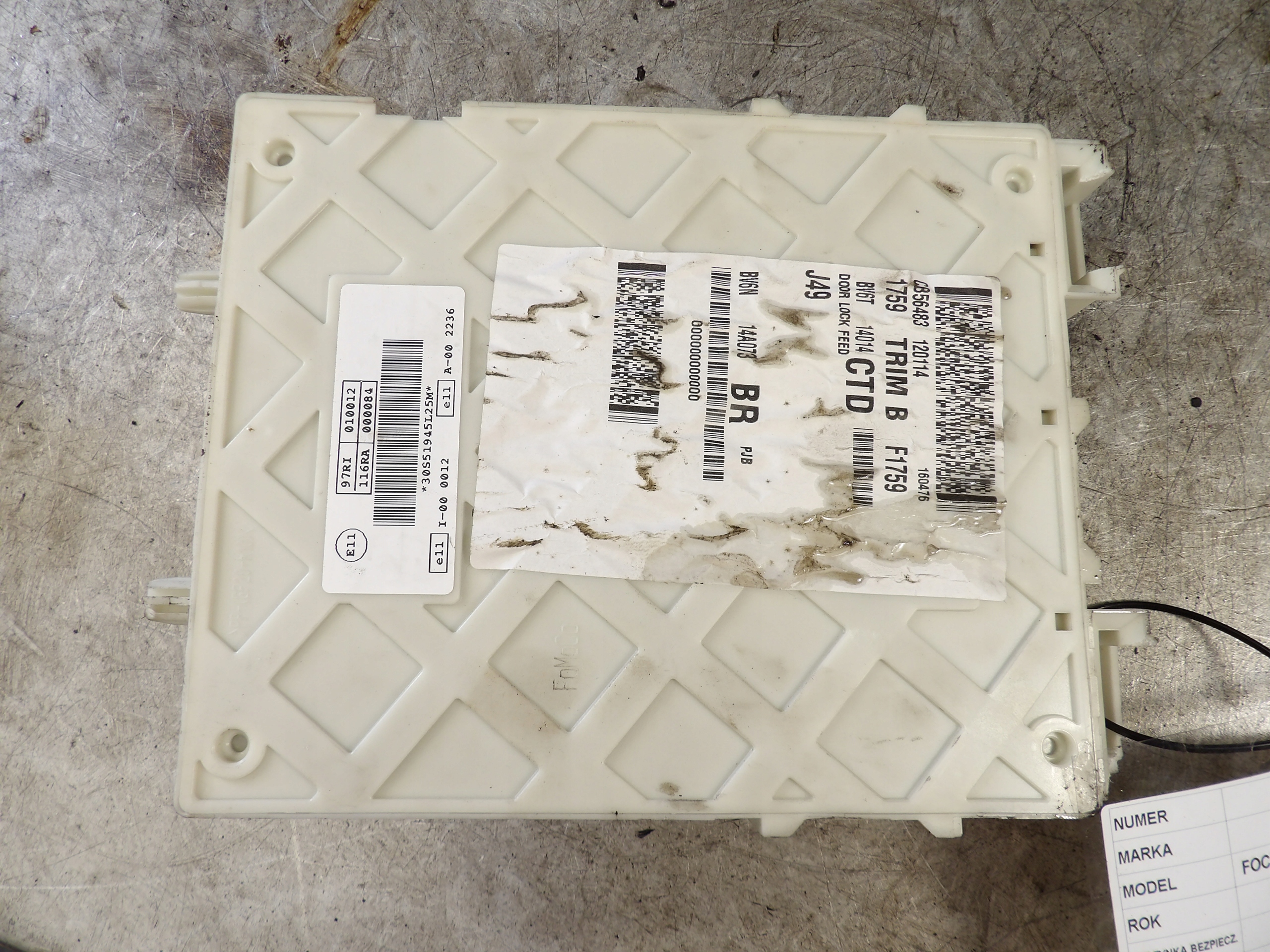Ford Focus MK3 Module fusibles BV6N-14A073-BR