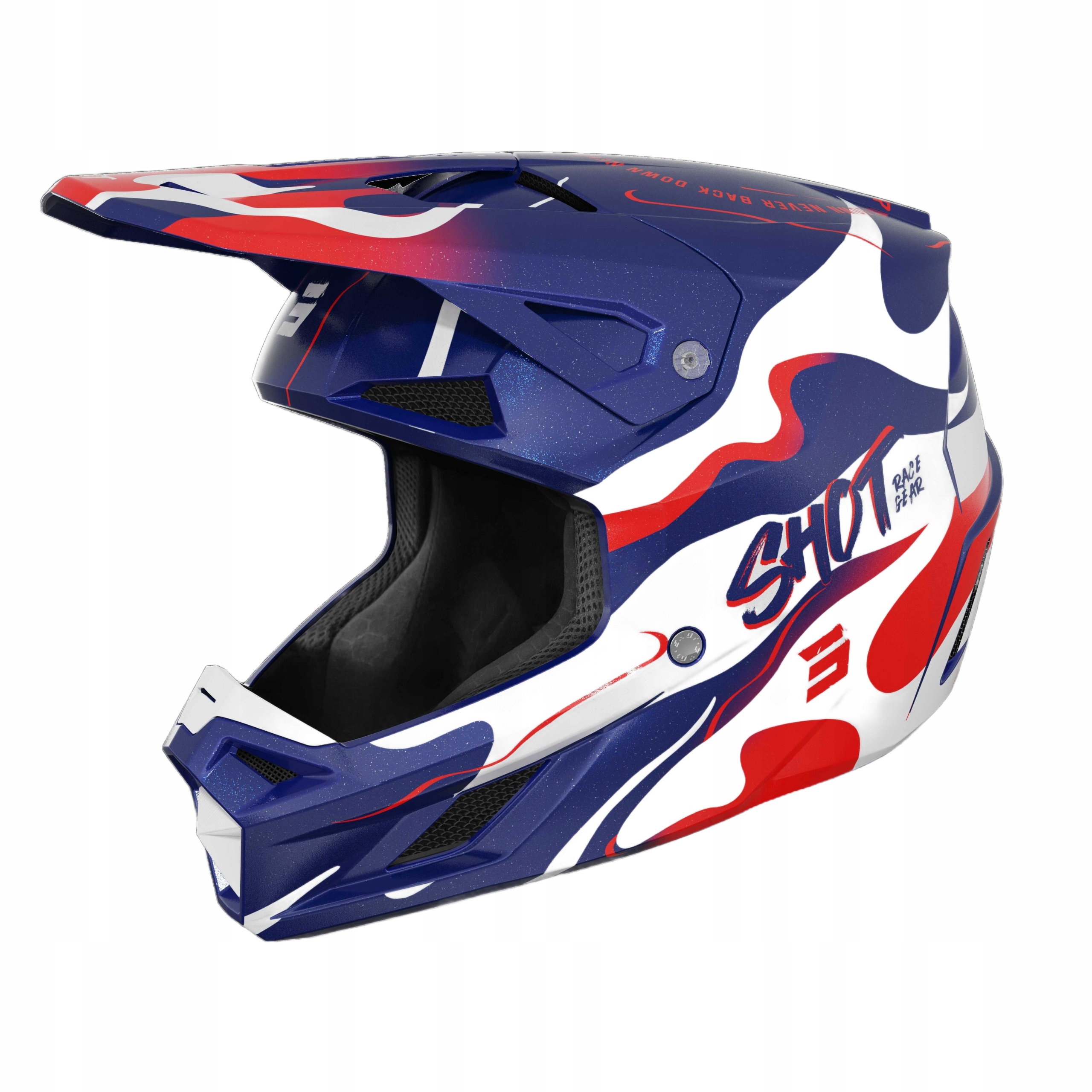 Prilba Na Cross/štvorkolku Shot Speed Beast Modrá/červená Pearly (XL) A05-21OB-C01-11