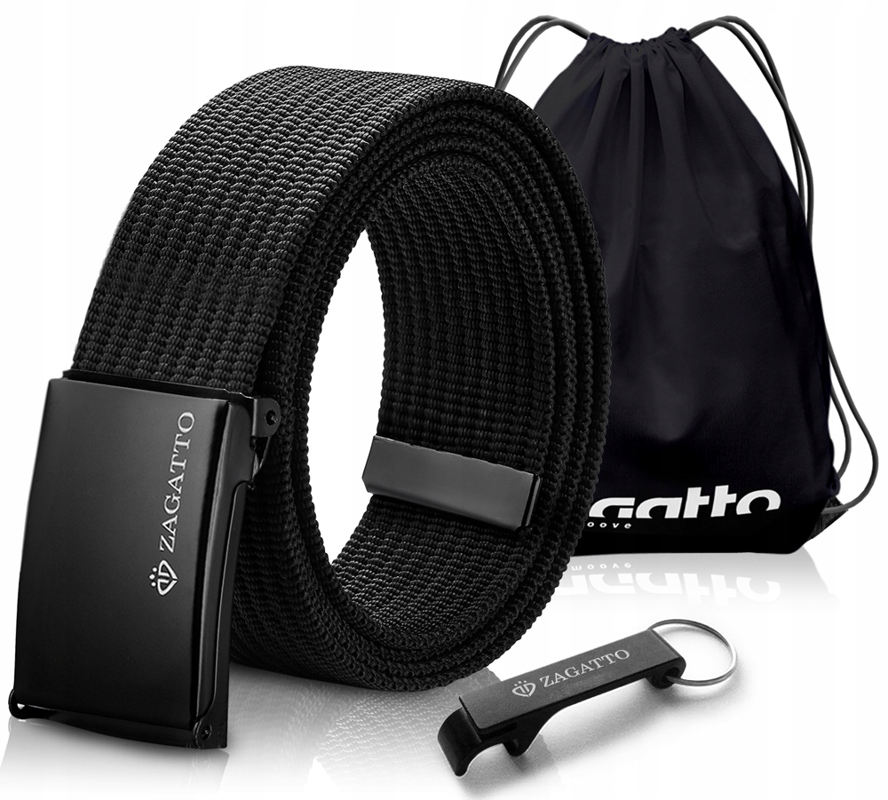 ZAGATTO Zestaw 3w1 pasek parciany worek otwieracz