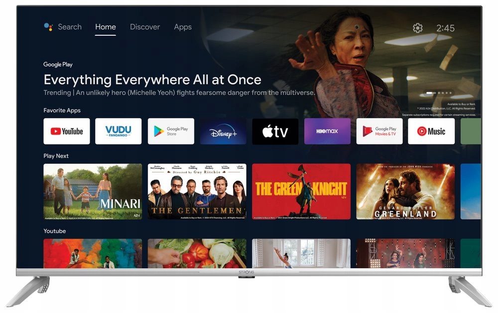 Strong Smart Led Tv 43"/ SRT43UD6593/ Uhd/ 3840x2160/ DVB-T2/C/S2/ H.265/HE