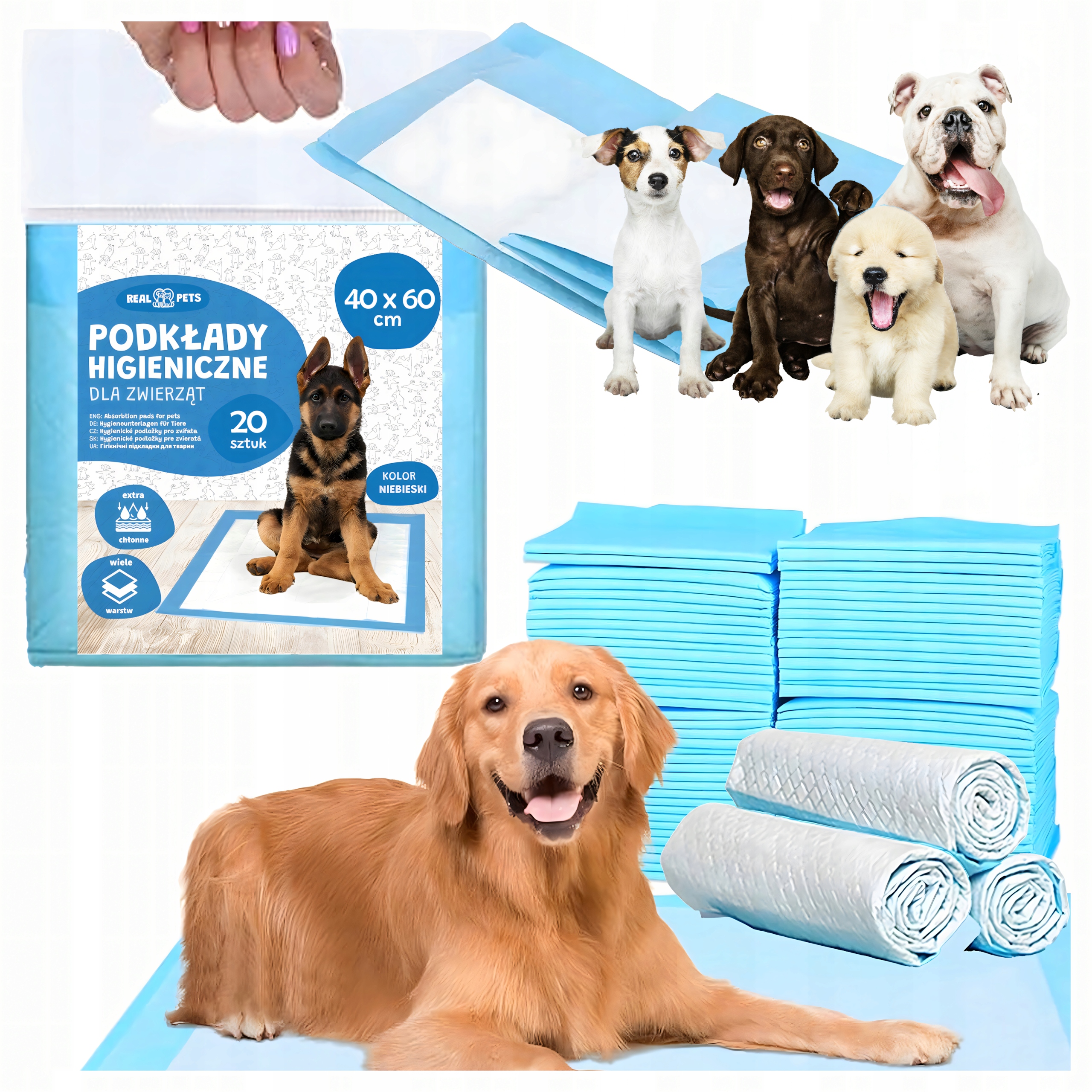 Levně Hygienické Podložky Pro Psa Na Výuku XL 40x60 cm, Silné, 20 ks