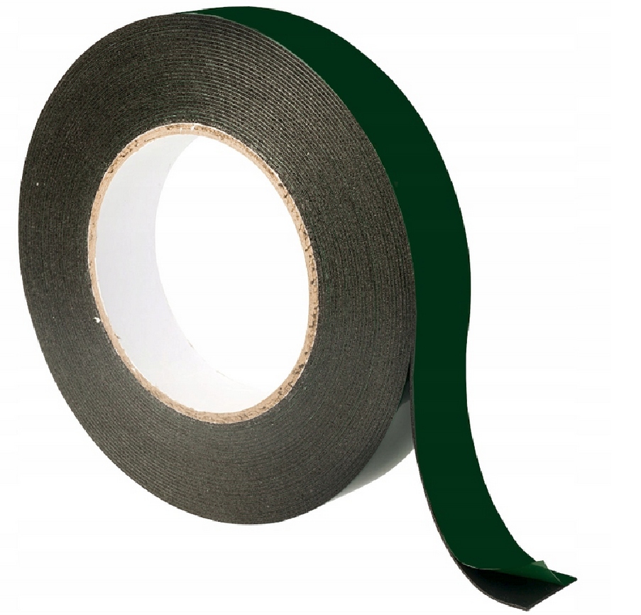 TAŚMA DWUSTRONNA PIANKOWA MONTAŻOWA CZARNA 19mm 50m samoprzylepna klejąca Marka Budfix