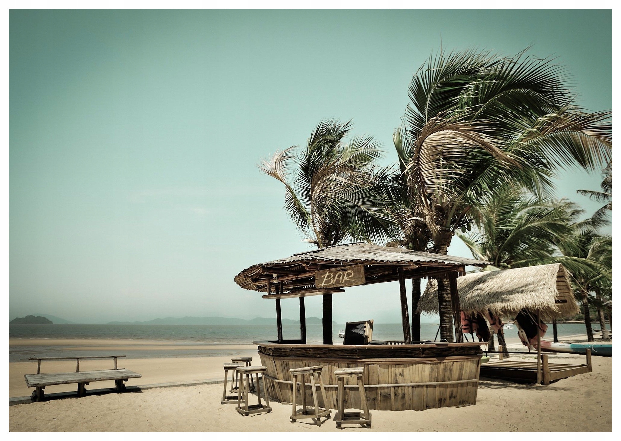 Tapeta Pláž Tropická Odpočinek Exotická Bryza Dovolená 254x184 lepidlo