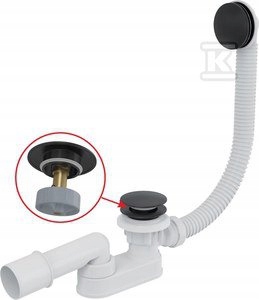 Vaňový Sifón Clik/clak, Čierny-mat