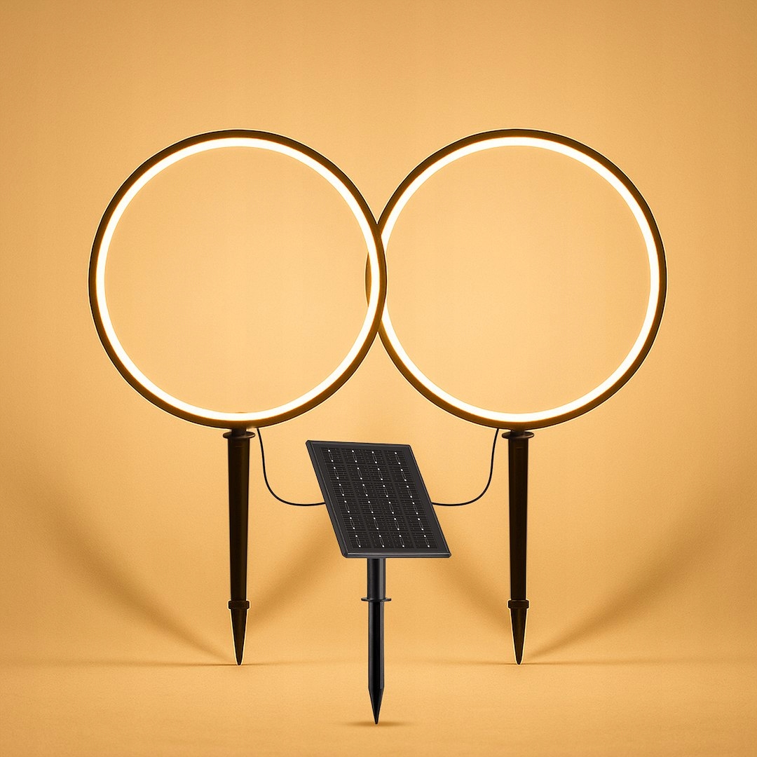 Solární Lampa Rings 2x1,5W 2x25lm 3000K