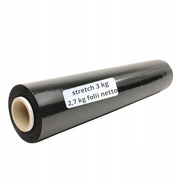

Strecz folia 3kg Czarna 2,7kg netto folii 23mic x1