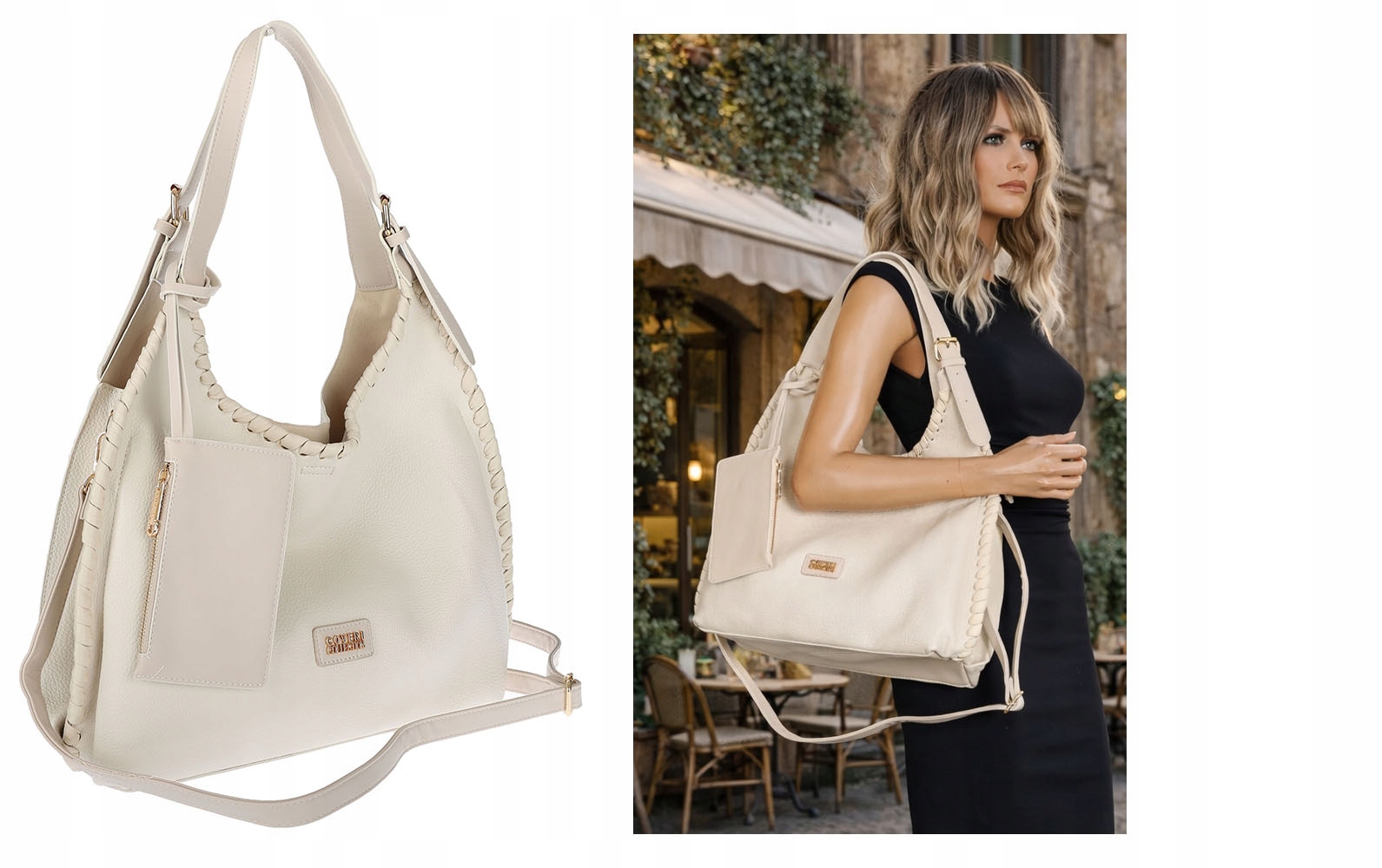 Dámská kabelka Přes Rameno Taška Shopper Taška přes rameno CC6693 Béžová