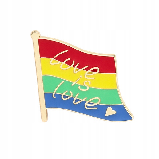 

Pinets przypinka Love is Love Tęcza Miłość Flaga