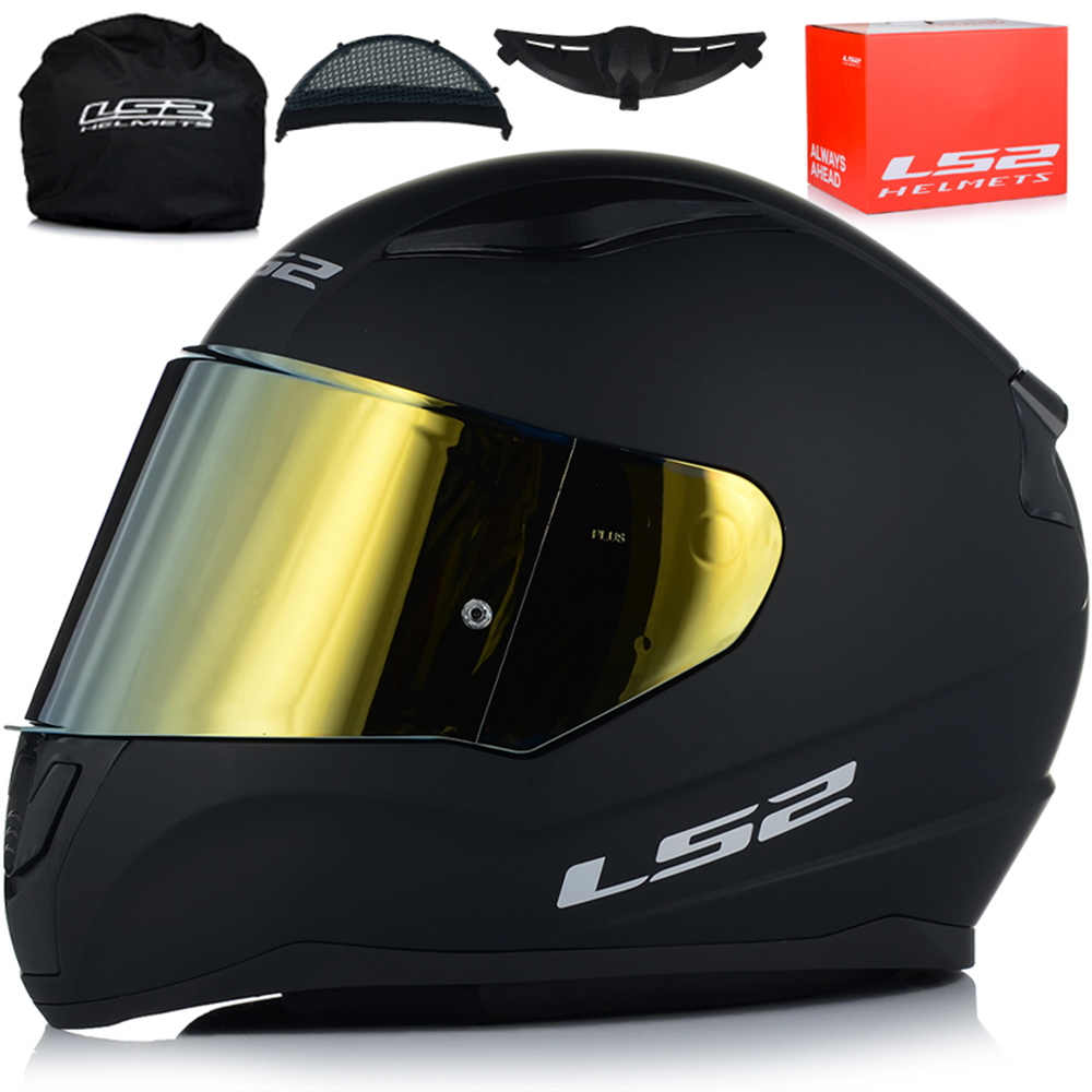 Motocyklová Prilba LS2 FF353 Rapid II Čierny Matt Set Zlaté Sklo