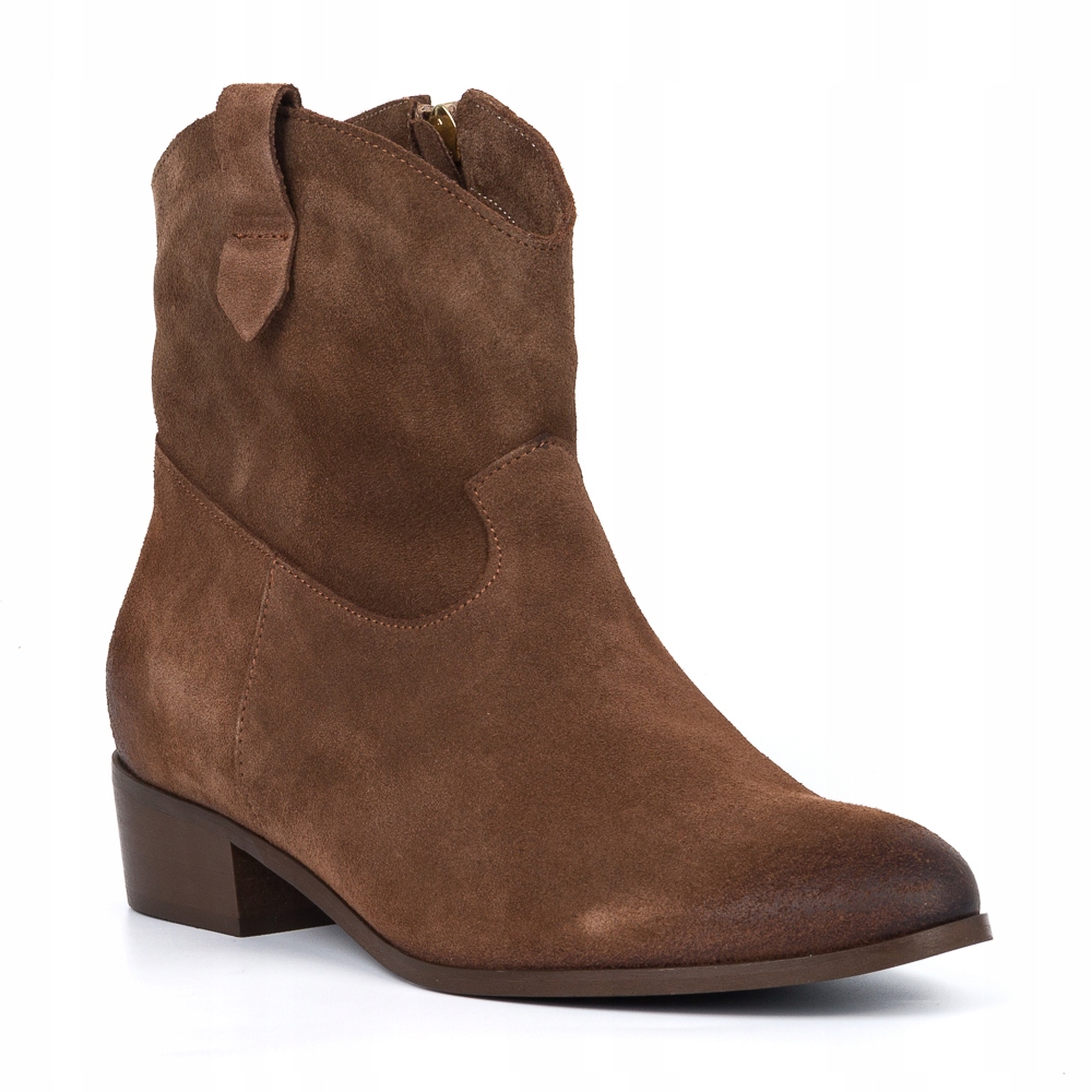 Dámské kotníkové boty Laura Piacci 2843 hnědé, zateplené kůží vel. 39 Sellecti