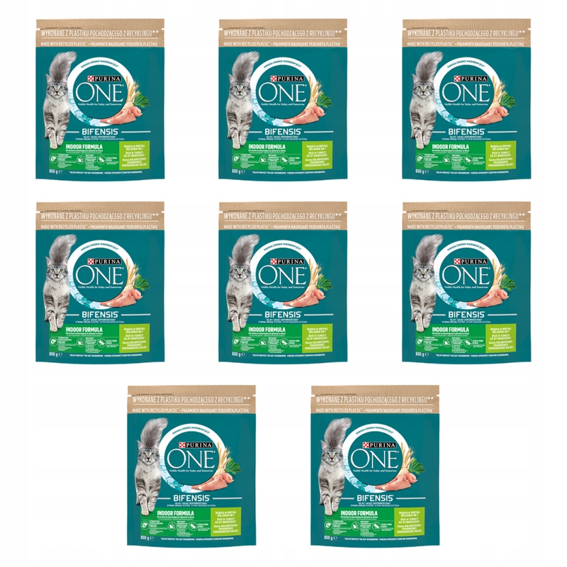 Purina One Indoor Bohatá na krůtí a plná zrna 800 g X8