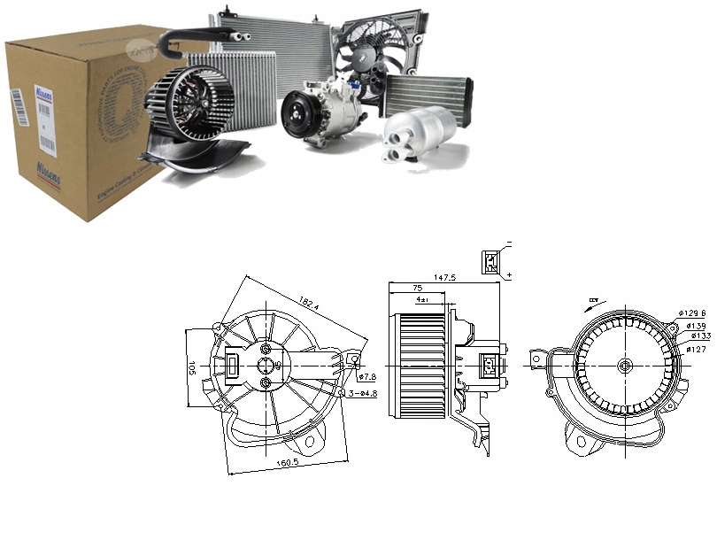 Ventilátor Ventilátoru Nissens 1845113 13335075 77364