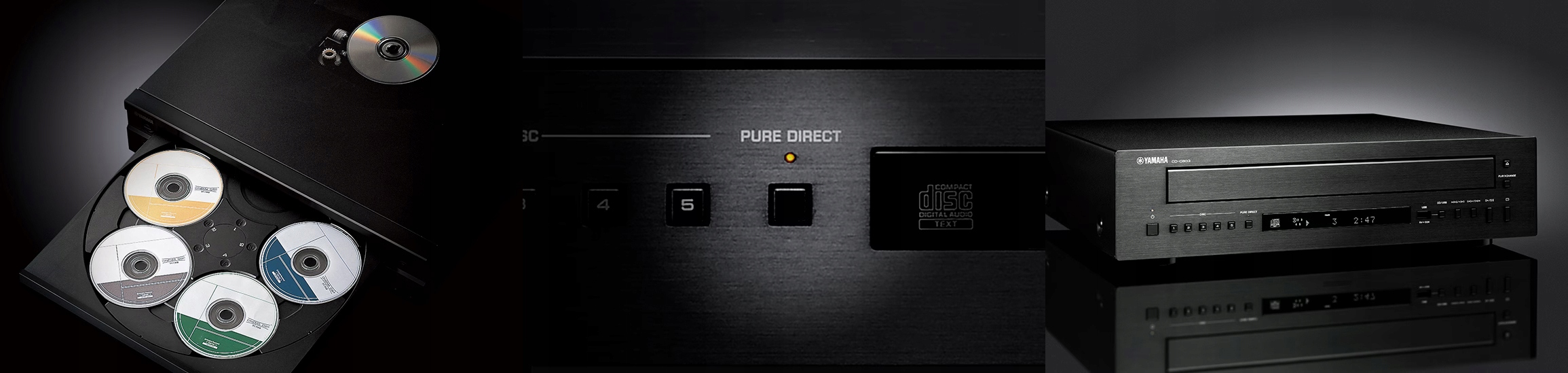 YAMAHA CD-C603 ZMIENIARKA ODTWARZACZ 5 CD USB Pure Direct FLAC AAC WAV Marka Yamaha