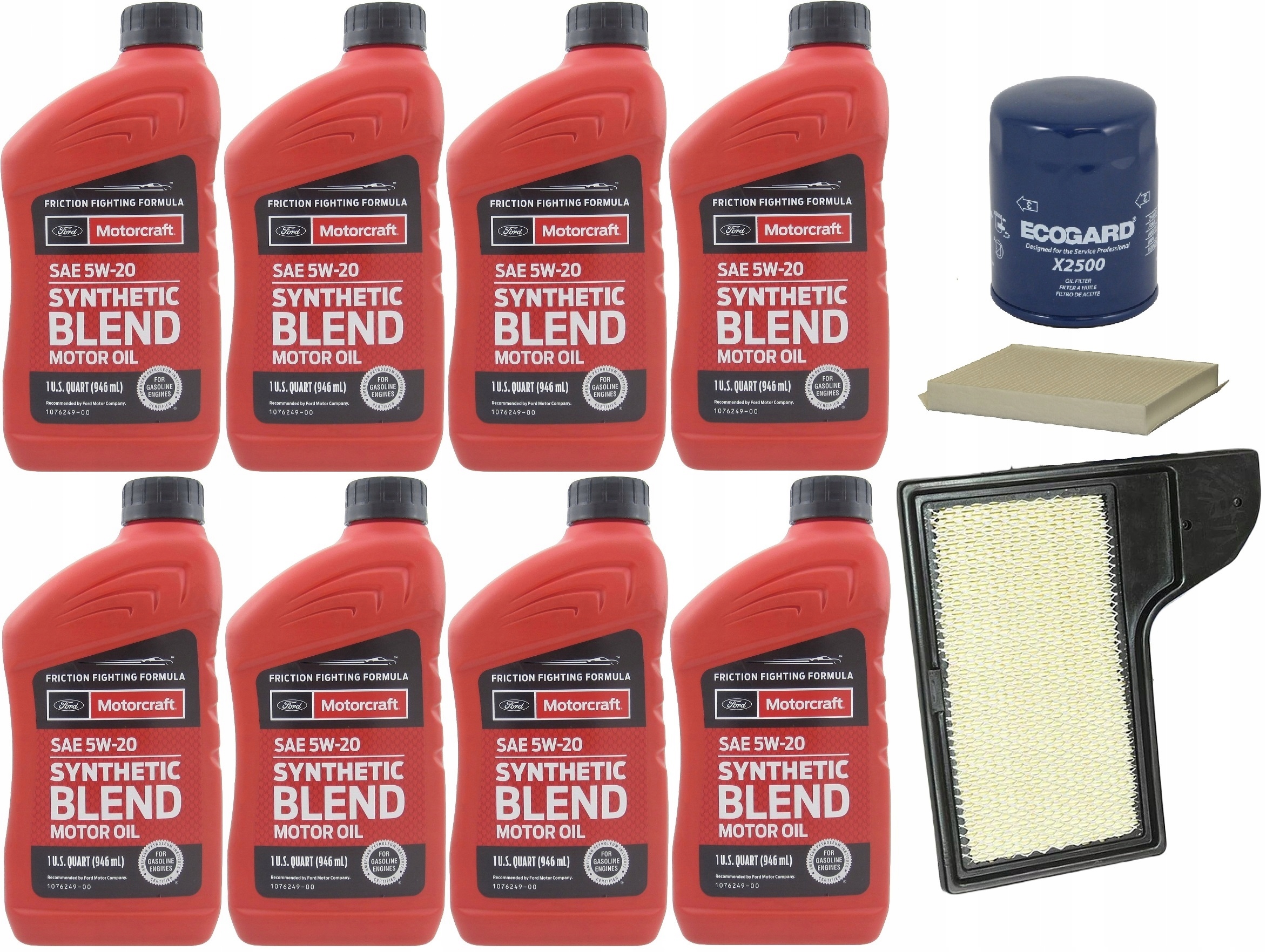 MOTORCRAFT 5W20 7,6L + FILTRY MUSTANG 5,0 15-2017