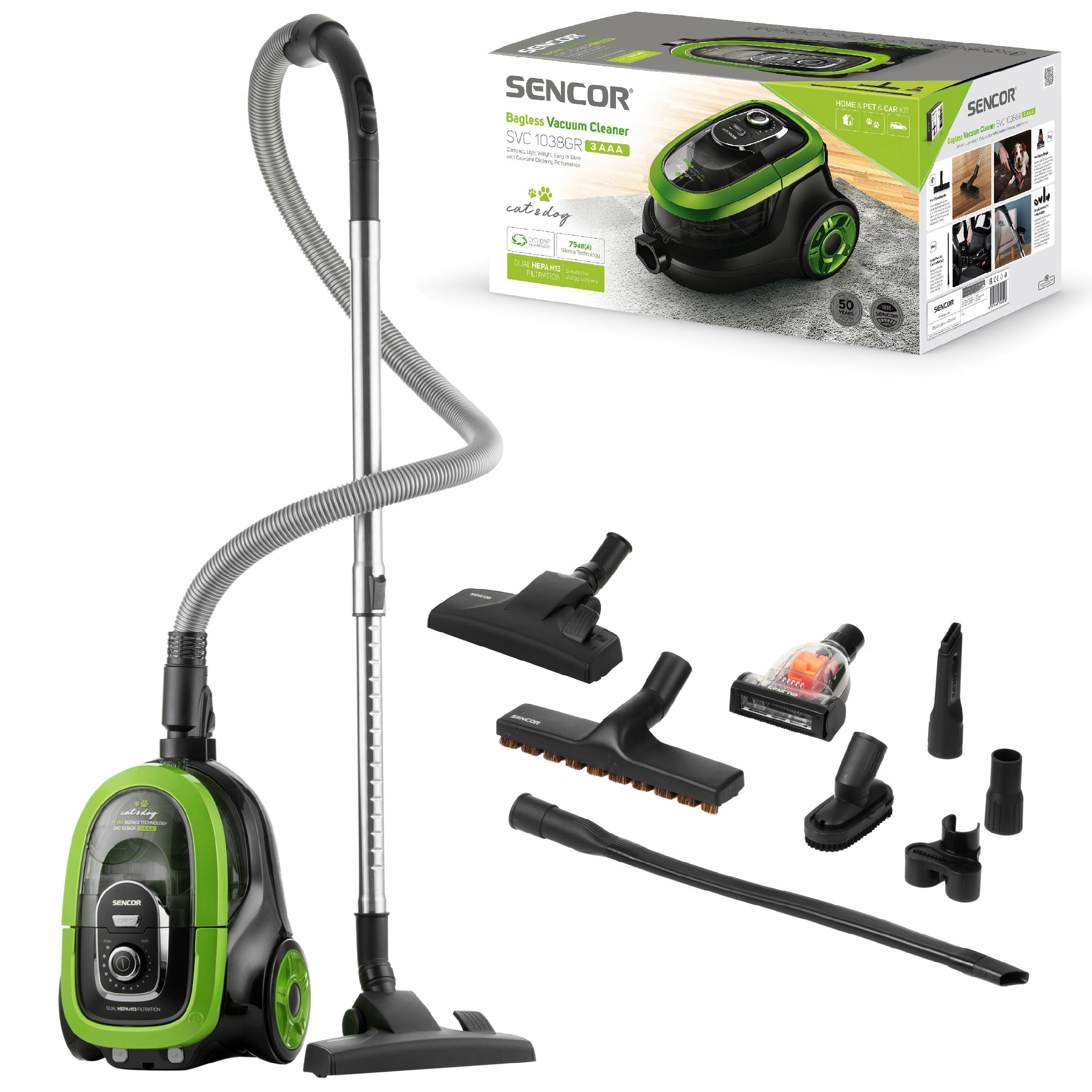 Sencor SVC 1038GR 3AAA Mini turboszczotka Ssawka do podłóg twardych