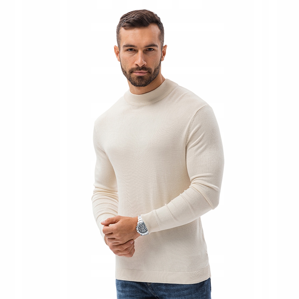 

Sweter męski z półgolfem E178 V4 ecru M