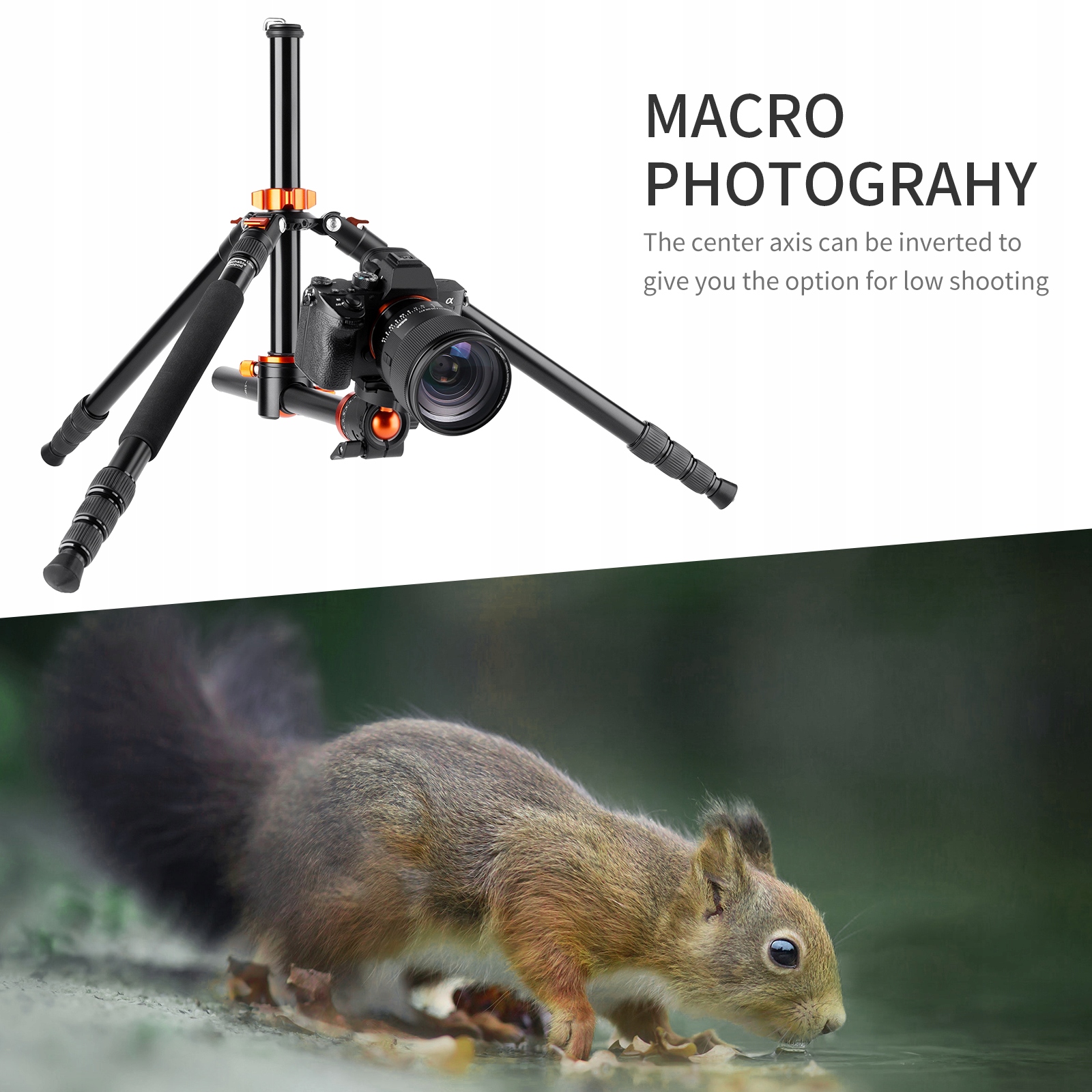 STATYW TRIPOD K&F SA254T2 ALU/MAG 185CM T254A4 NOWOŚĆ KF09.090 Model SA254T2