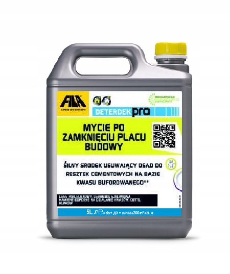 Deterdek Pro Fila 5L Mycie Detergent do czyszczenia po zamknięciu budowy
