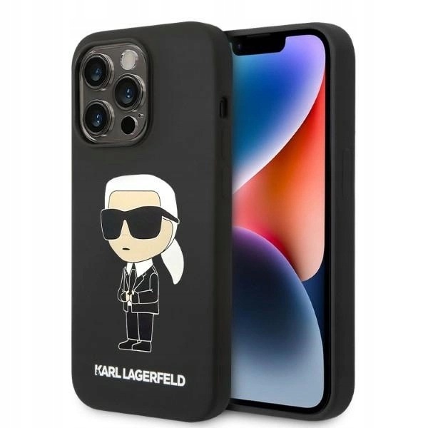 Pouzdro Karl Lagerfeld Silicone Ikonik MagSafe iPhone 14 Pro černé
