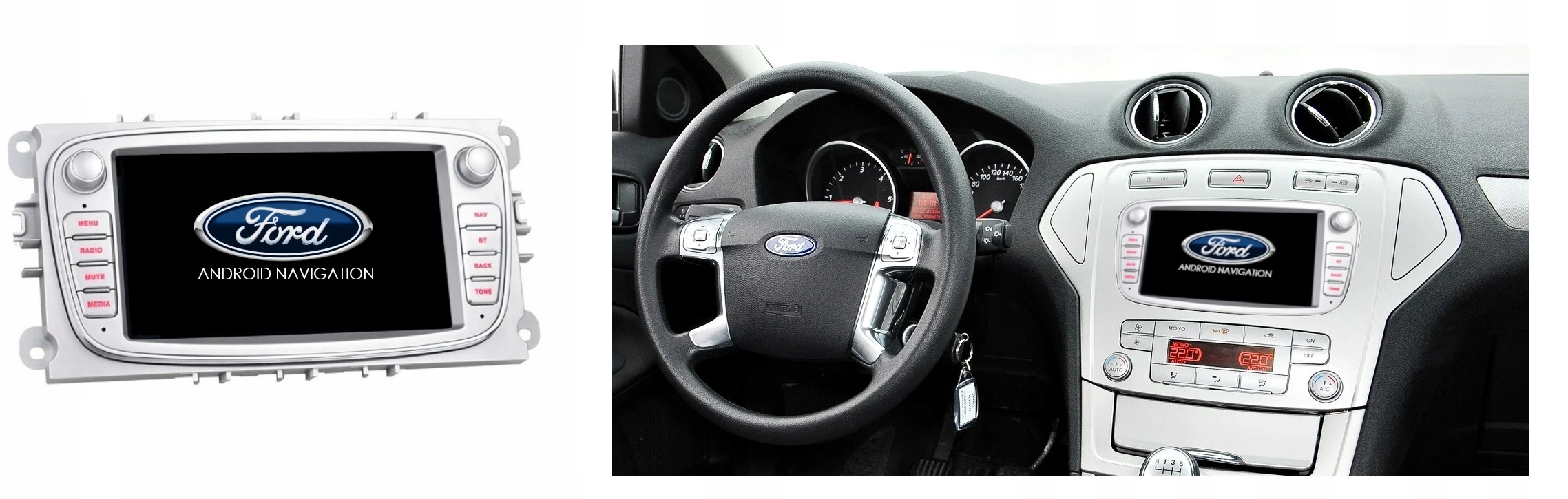 RADIO NAWIGACJA FORD ANDROID 9.1 PL 16 GB BT WIFI Marka inna