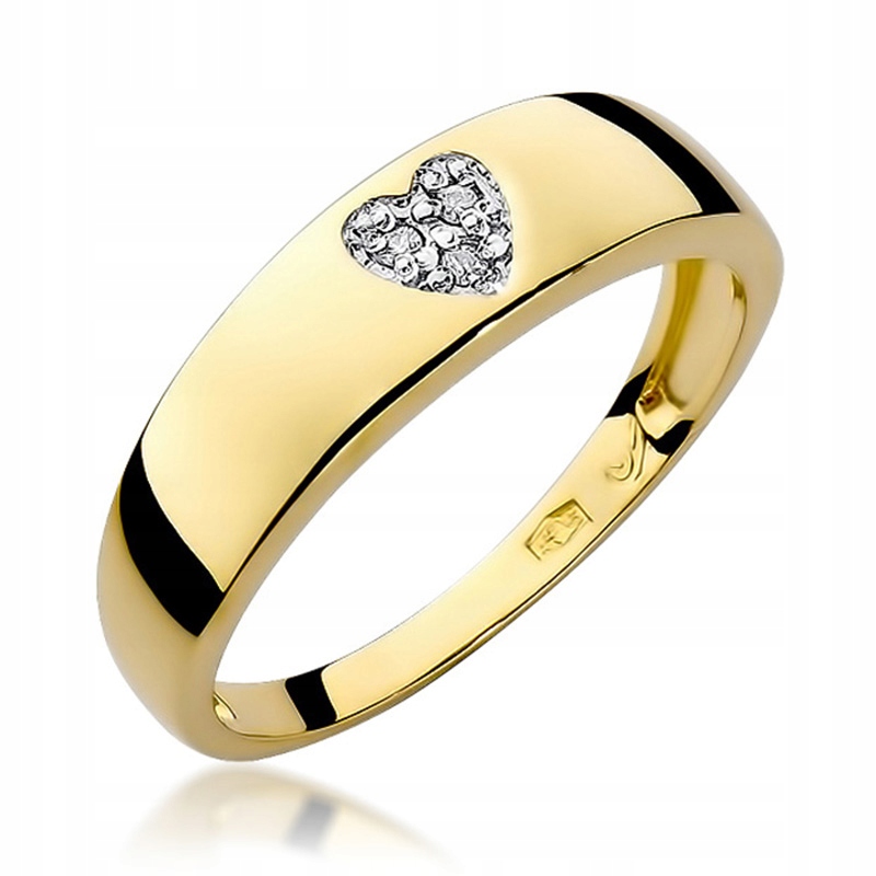 Zlatý Prstýnek Srdce Se Zirkony 585 vel.20