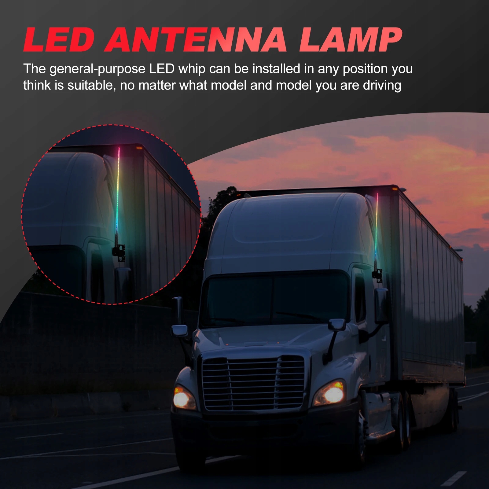 Antena do ciężarówki Światła motocyklowe Rgb 240 Producent inny