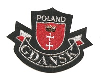 

aplikacja naszywka Gdańsk pamiątka upominek haft