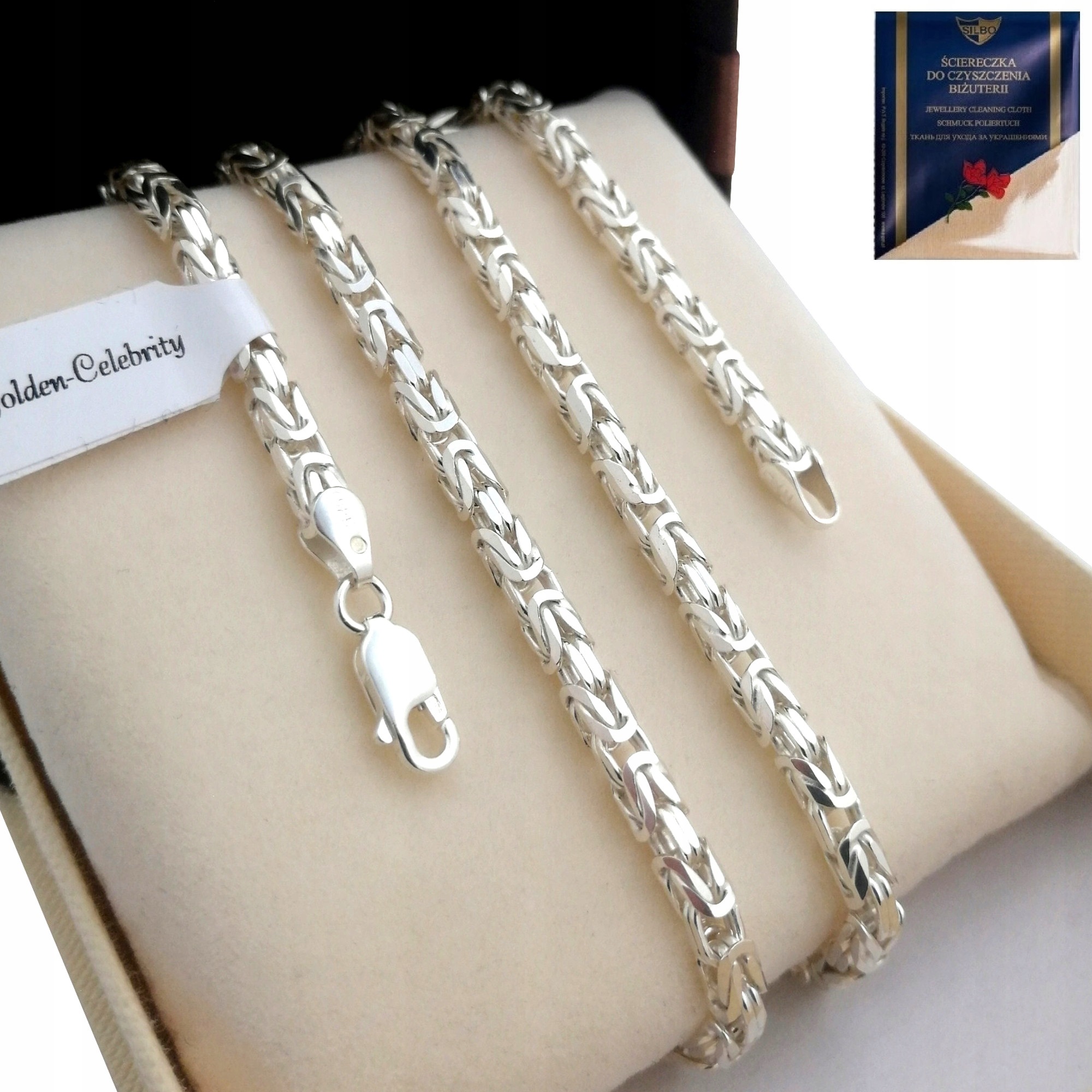 

Srebrny Łańcuszek Królewski 55CM Próba 925