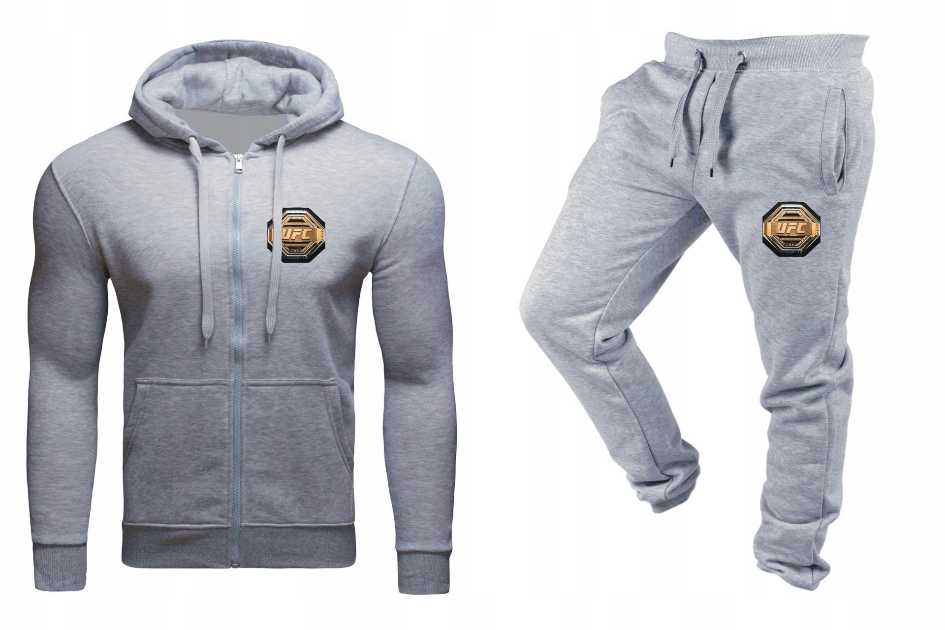 Tepláková Souprava Teplákovka Ufc Pánský Rozepínací Šedý XXL