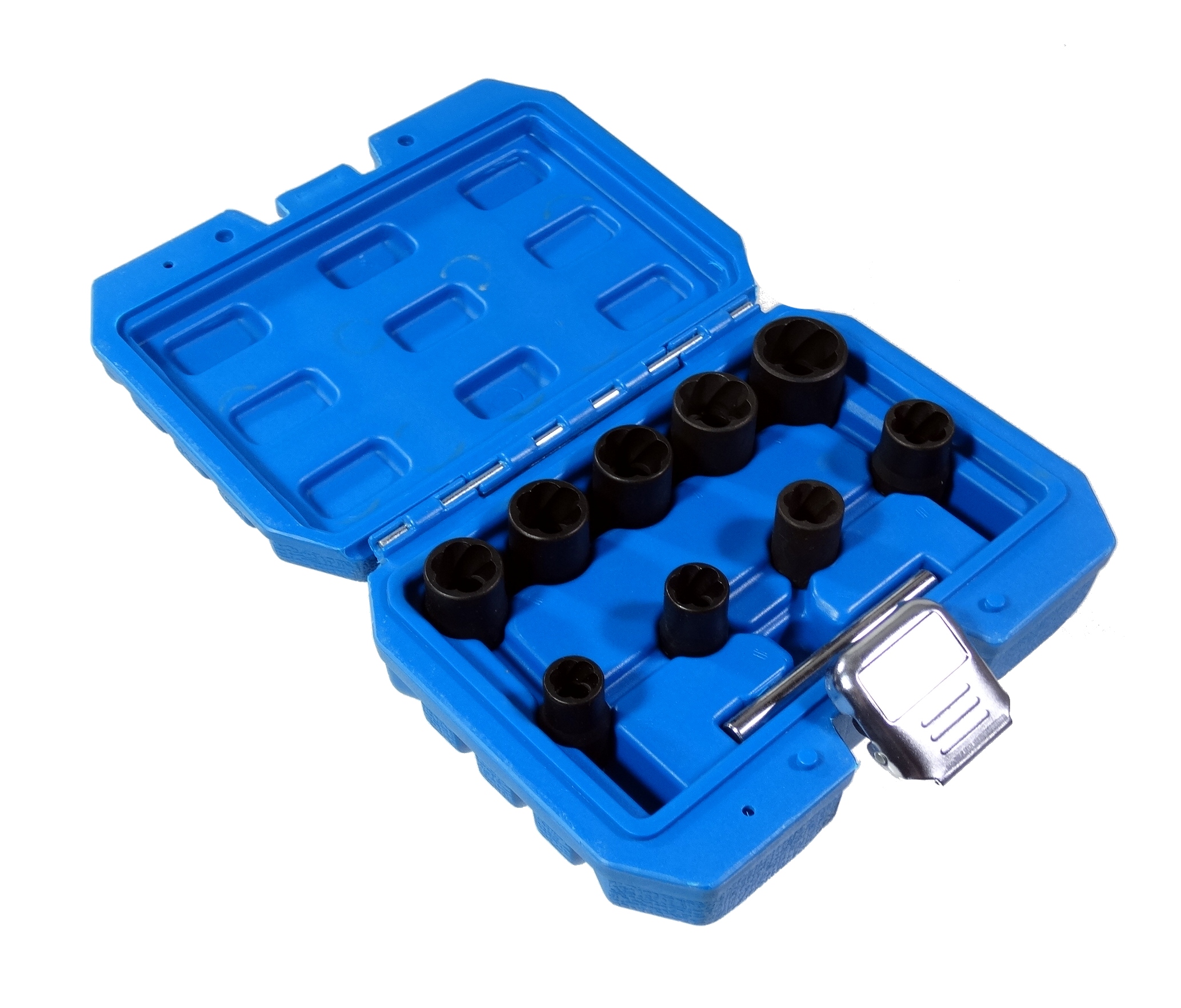 zestaw nasadek kluczy do wykręcania urwanych obrobionych śrub 10el. X2023