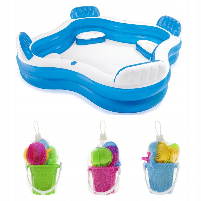 Záhradný bazén so Sedadlami, pohodlný Darček, mini hračka pre deti