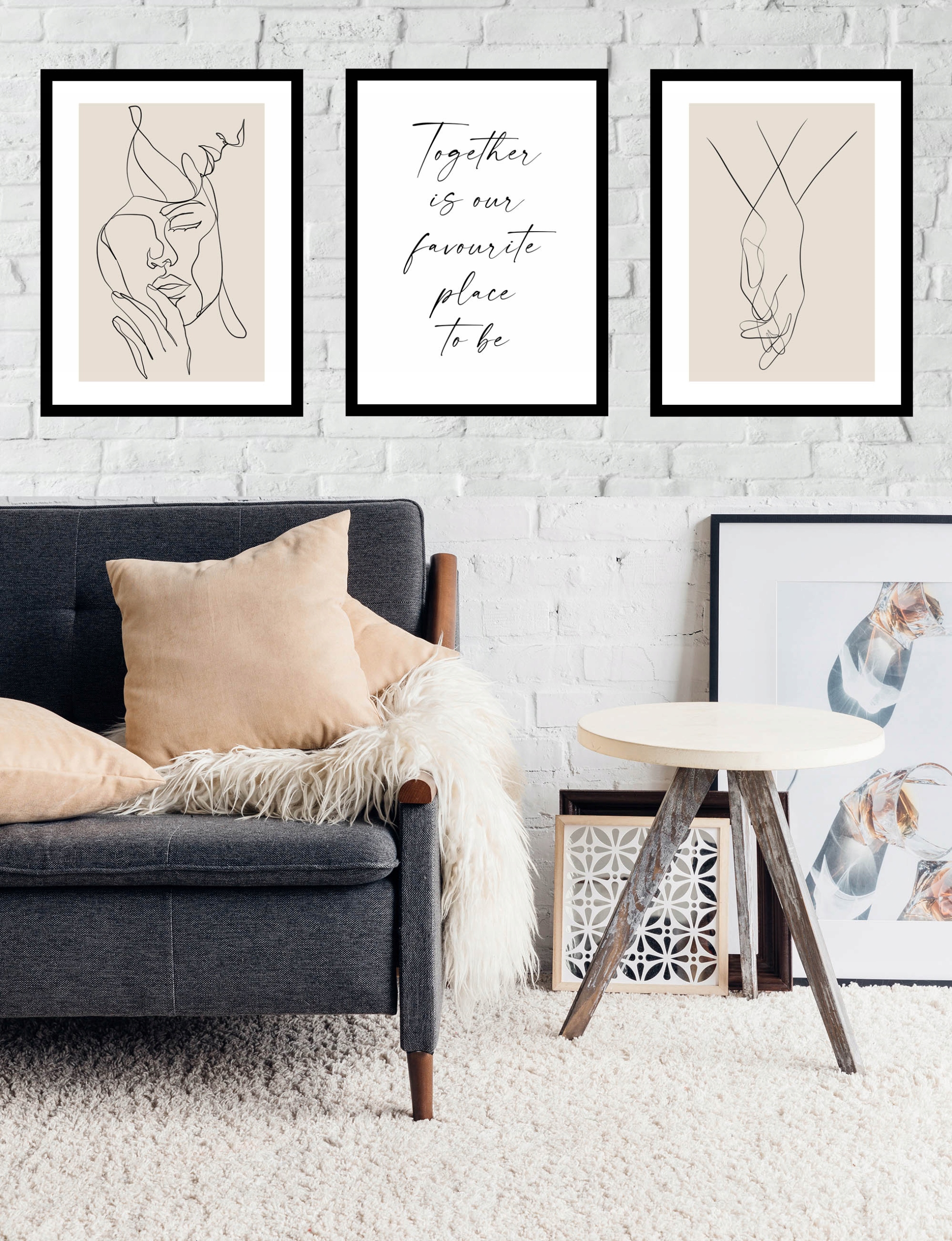 30x40 ZESTAW OBRAZY W RAMIE PLAKAT RAMKA DŁONIE RODZINA MIŁOŚĆ LOVE BOHO Szerokość produktu 30 cm