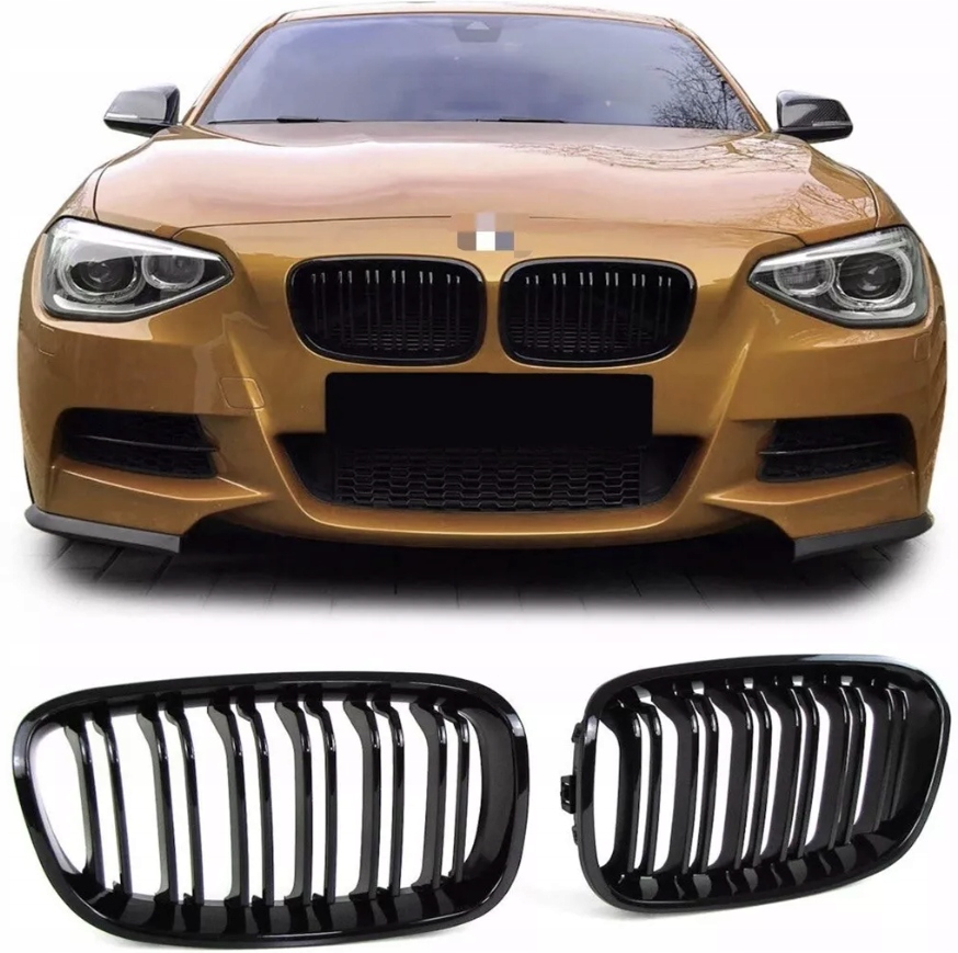 Ledvinový maska chladiče atrapa M Look Černý lesk pro Bmw F20 F21 Předlift 2011-2014