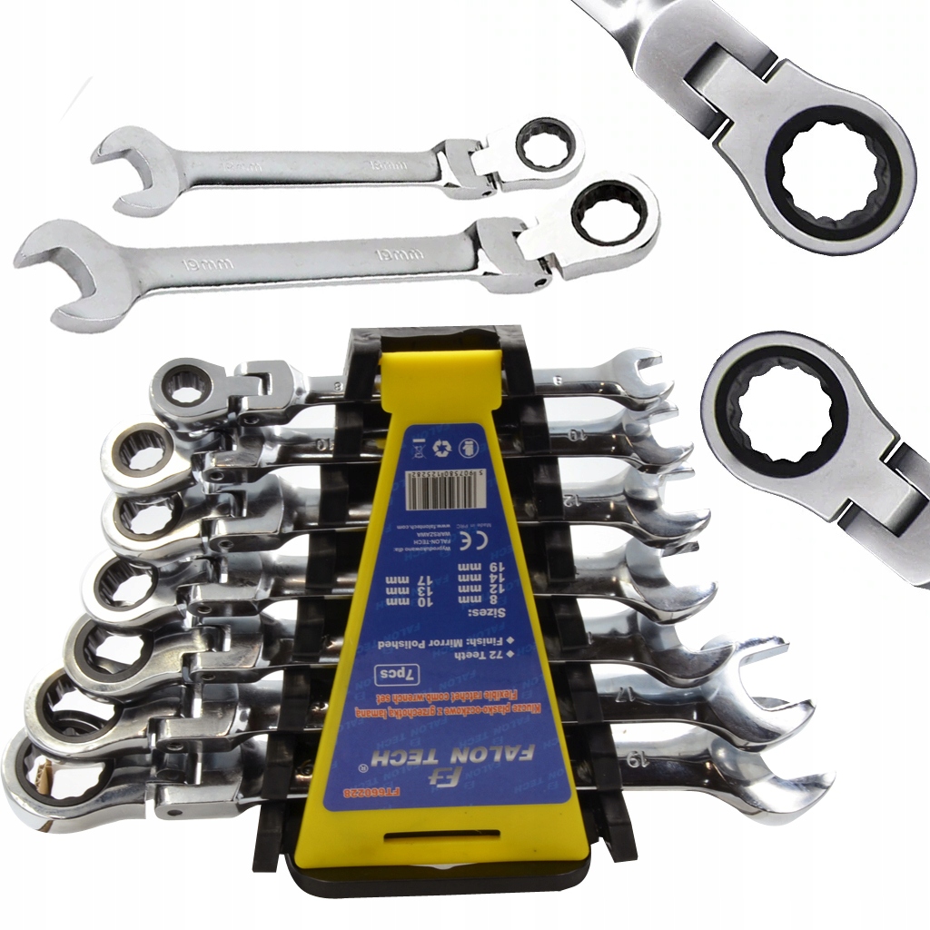 Zestaw Kluczy Łamanych Z Grzechotką 8-19 MM 7 El