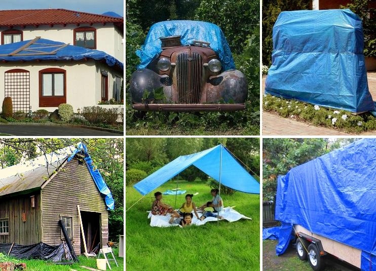 PLANDEKA PLANDEKI PE NIEBIESKA WZMACNIANA 2x3 Szerokość 2 m