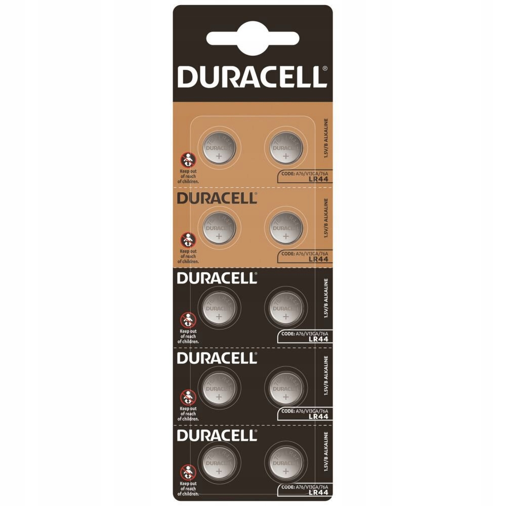 

10 x Mocne Baterie Duracell G13 LR44 1,5V Alkaline